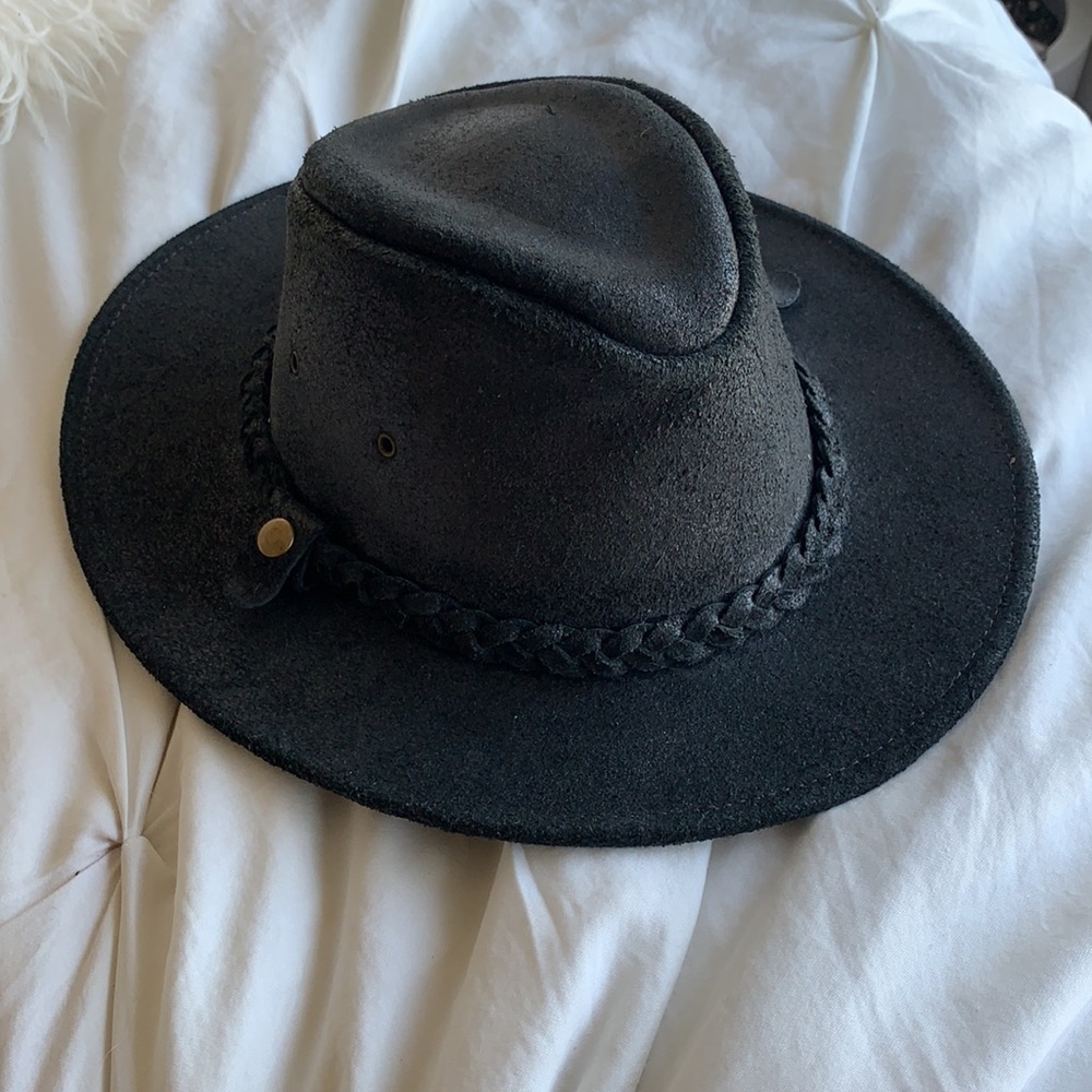 Henschel outback black leather hat